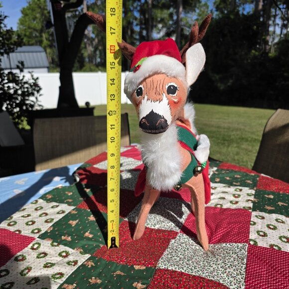 18" Tall Annalee Posable Christmas Reindeer Santa‎ Hat Pockets Figure 2006 - Picture 9 of 10